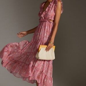 Misa Los Angeles Women’s Natasha Ruffled Floral Midi Dress